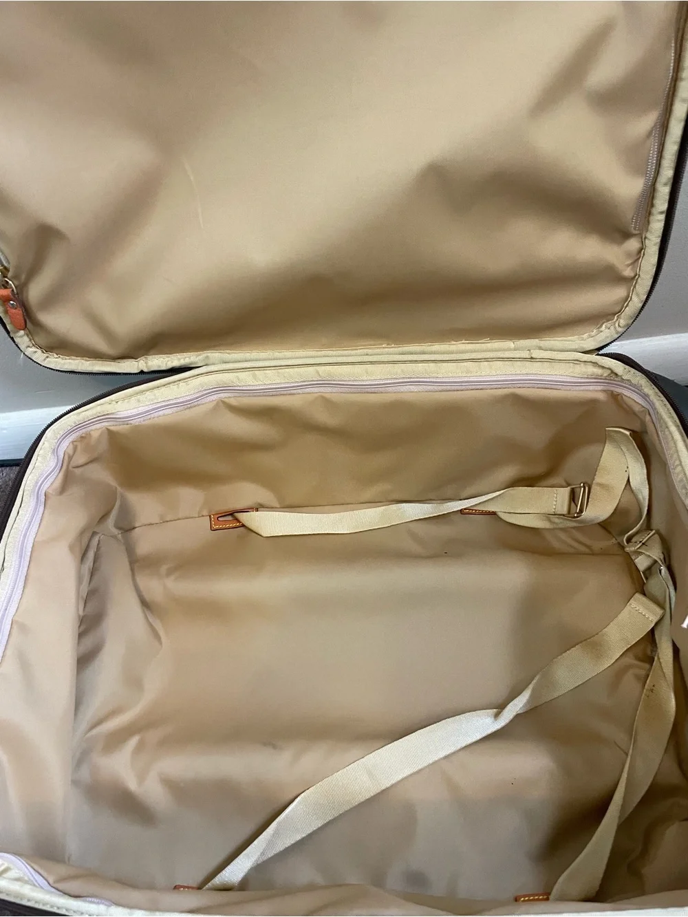 Bric's Dark Brown and Orange Carry-On Suitcase